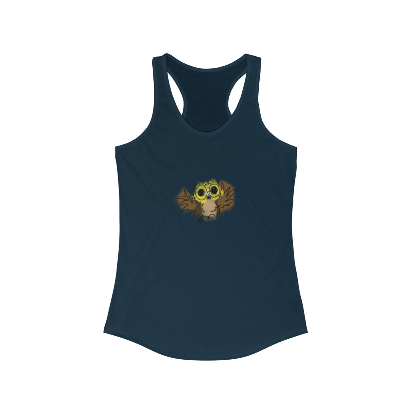 Owl logo cotton tank - boho clothing & yoga clothes