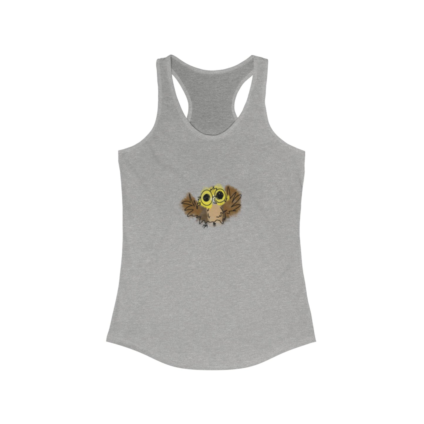 Owl logo cotton tank - boho clothing & yoga clothes