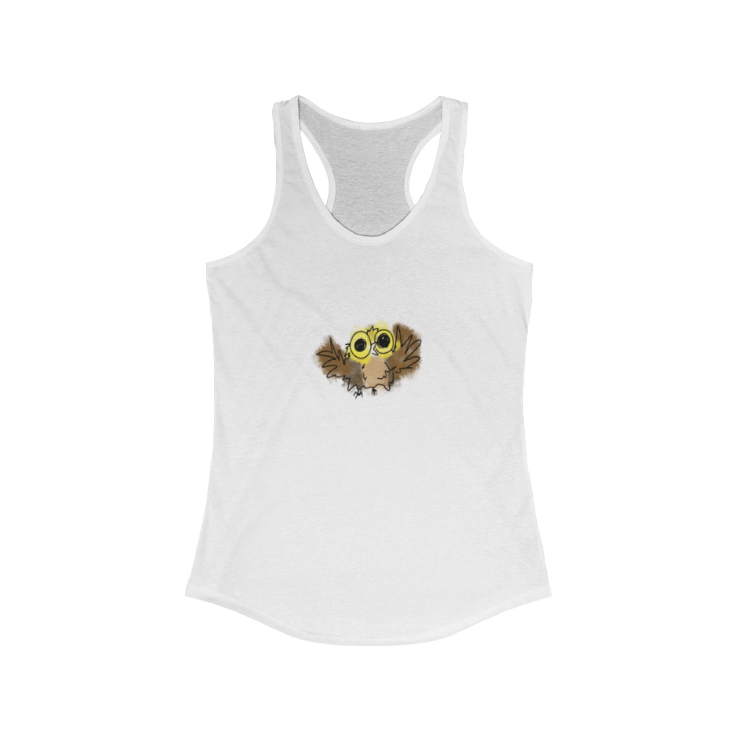 Owl logo cotton tank - boho clothing & yoga clothes