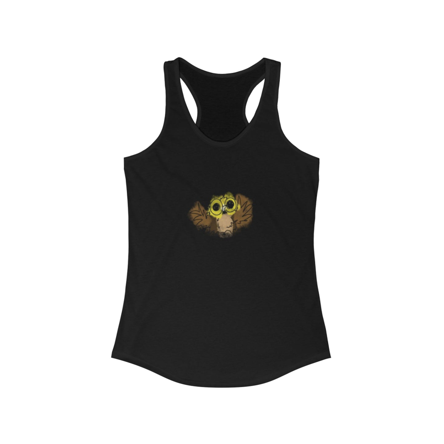 Owl logo cotton tank - boho clothing & yoga clothes
